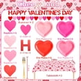 thumbnail image 2 of 76PCS Valentines Day Heart Decorations, Heart Shaped Paper Plates and Napkins Party Supplies, Disposable Pink and Red Party Plates for Valentines Day Decor, Serves 24, 2 of 4