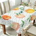thumbnail image 4 of SKYSONIC Doodle Peach Rectangle Tablecloth Spill-Proof Polyester Table Cloth Table Cover for Kitchen Dining Picnic Holiday Party Decoration,54x54 inch, 4 of 7