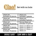 thumbnail image 2 of Ciao Italian Greeting Hello Goodbye Wood Mini Charms Shapes DIY Craft Jewelry - No Hole - 14mm (26pcs), 2 of 7
