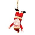 thumbnail image 3 of Naiovety Resin Santa Claus Hanging Pendant Decorative Window Replacement Christmas Car Bedroom Household Office Living Decor Room Kits de decoración para fiestas Rojo Al revés Naiovety HA041415-02, 3 of 6