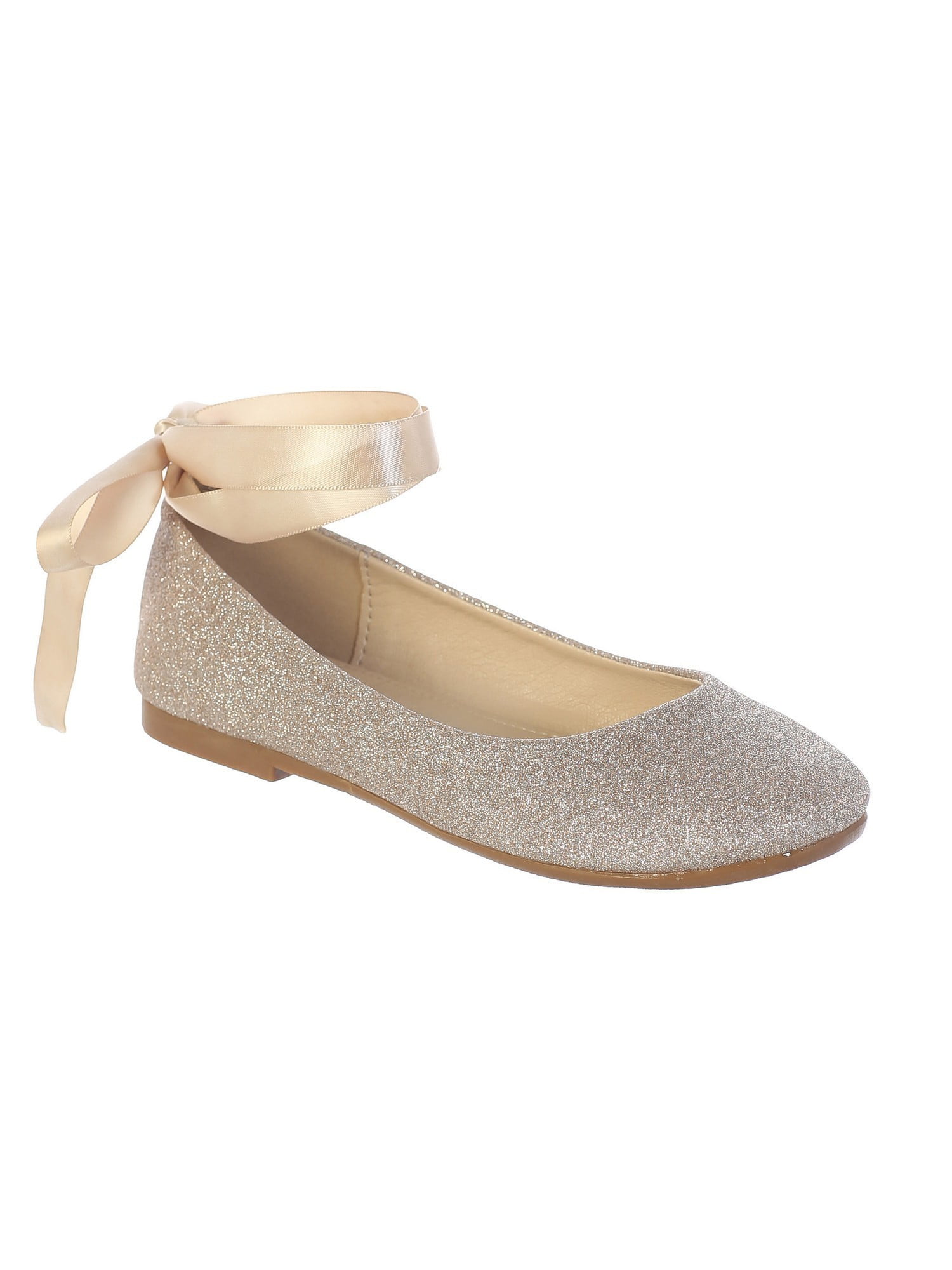Girls Rose Gold Glitter Satin Ribbon 