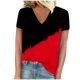 thumbnail image 2 of Fiudx Ofertas de La Semana Blusas Informales de Manga Corta con Cuello En V y Estampado a La Moda para Mujer, 2 of 4