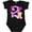 AB-Black, variant on Second Birthday with Cute Puppy and Butterflies Boys or Girls Baby Bodysuit
