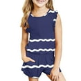 thumbnail image 1 of IFNWSV Ensembles d'Été pour Filles Mode Décontractée Sans Manches Col Rond Imprimé Shorts Ensembles 3-4 Ans, 1 of 7
