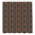 thumbnail image 3 of Ambesonne Garden Art Shower Curtain, Flower Dark Toned Dots, 69"Wx84"L, Night Blue Ruby Green, 3 of 5