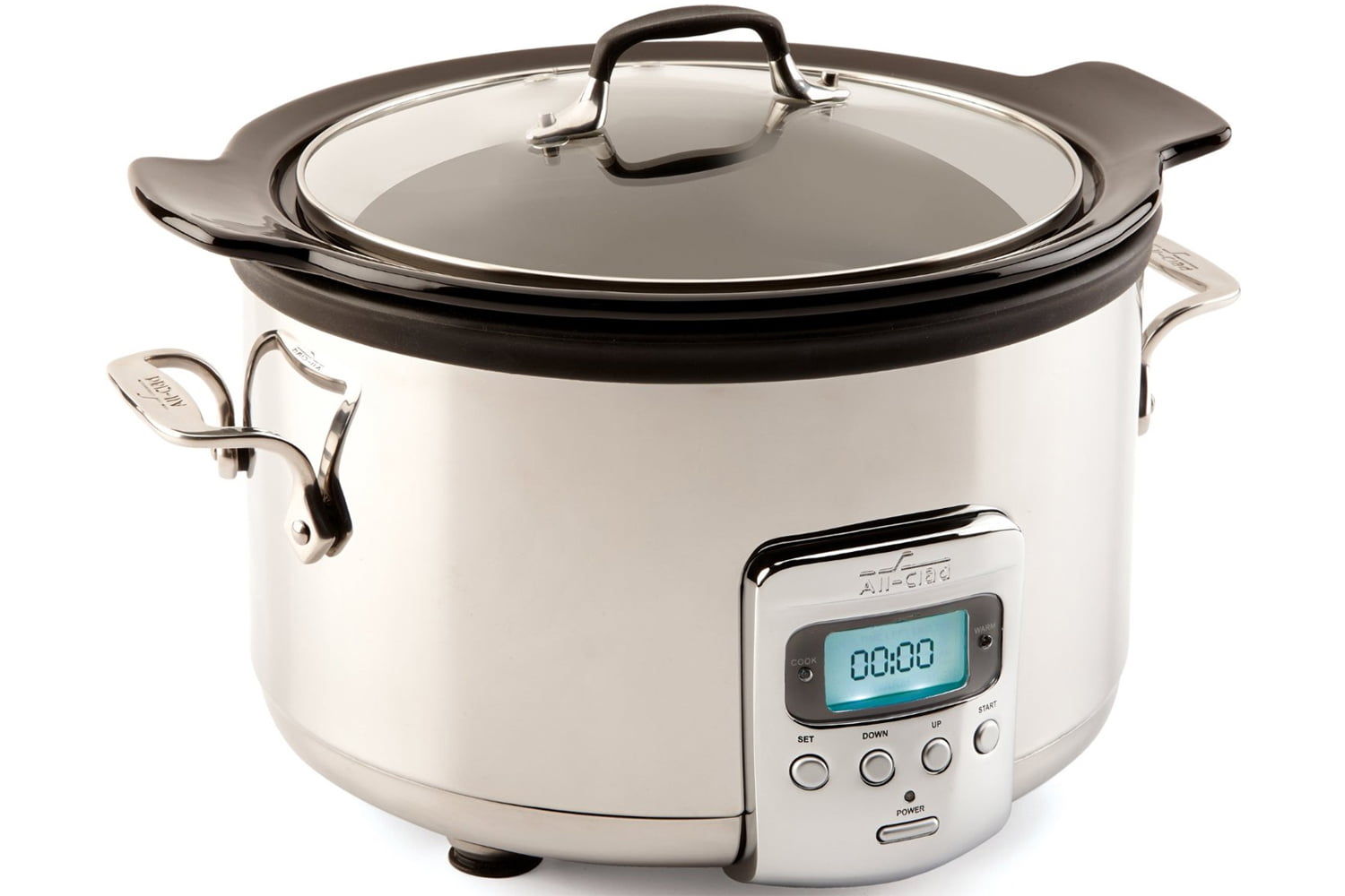 All-Clad SD710851 Stainless Steel Slow Cooker With Ceramic Insert 4 Quart for sale online 