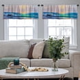 thumbnail image 5 of LALILO Kitchen Curtain Valance Young Couple Sunset Yacht Rod Pocket Window Curtain 52"x 18" Set of 2, 5 of 7