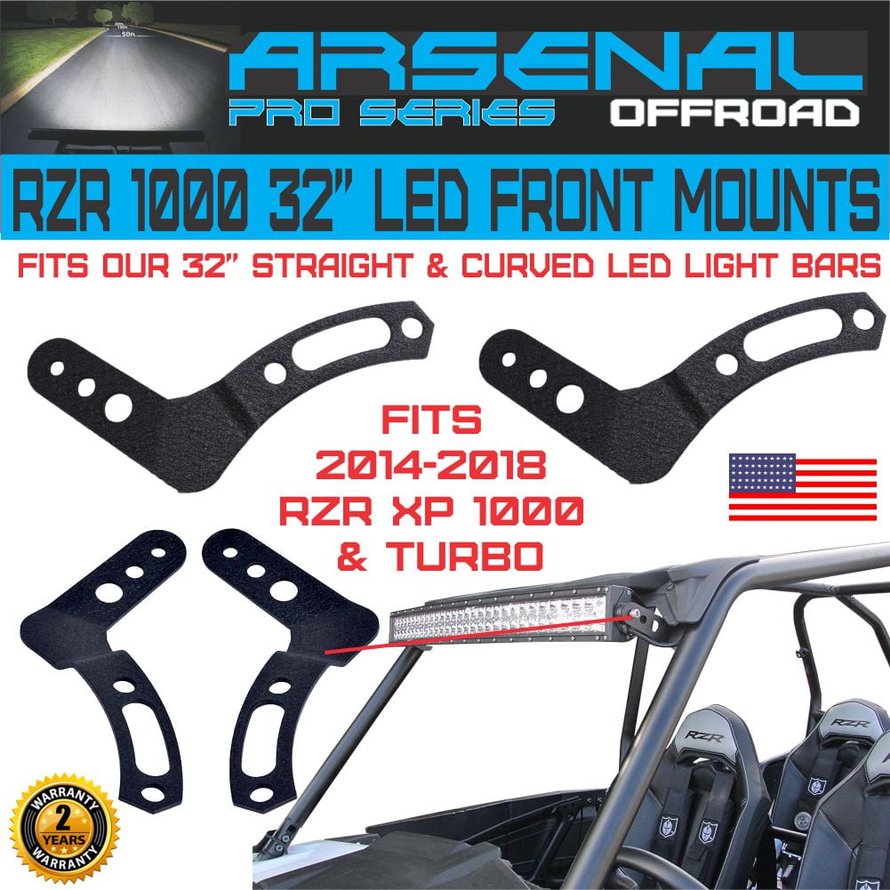 LED WORK LIGHT MOUNT BRACKET For UTV OFF ROAD 2014-2018 POLARIS RZR XP 1000 RZR 900