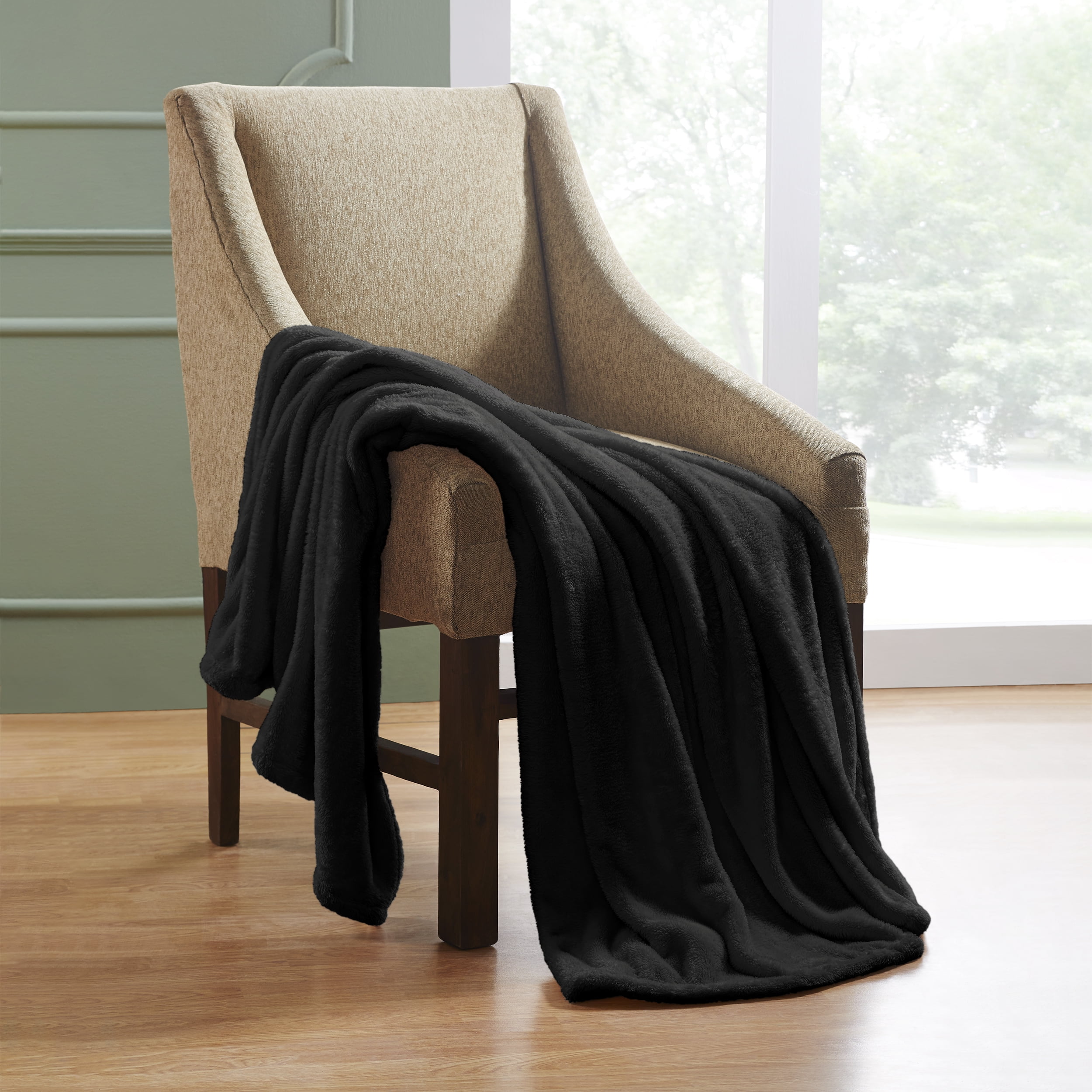 Impressions Monticello Solid Microfiber Fleece Throw Blankets