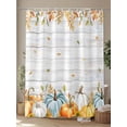 thumbnail image 4 of Fall Shower Curtain Pumpkin Harvest Shower Curtains for Bathroom Thanksgiving Decor, Waterproof Polyester Shower Curtain Set with Hooks, Extra Long 72" x 78" Sunflower Wood Grain, 4 of 6