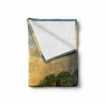 thumbnail image 2 of Nature Soft Flannel Fleece Blanket, Wooden Deck on the Lake Surrounded by Foliage Greenery Evening Sky Serene Landscape, Cozy Plush for Indoor and Outdoor Use, 70" x 90", Multicolor, by Ambesonne, 2 of 6