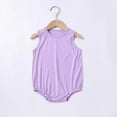 thumbnail image 2 of Siilsaa Rompers for Baby Girls Girls Summer Romper Short Sleeve Clothes Clothes Romper Bodysuit Purple,90, 2 of 8