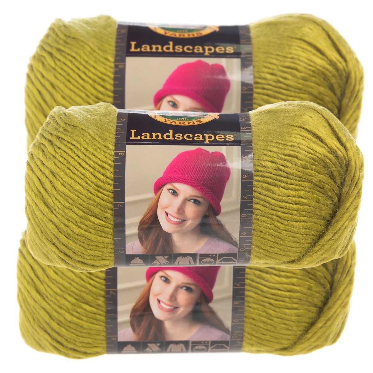 Lion Brand Yarn (3 Pack) Landscapes Yarn Acrylic 100 Medium 4 Soft Yarn