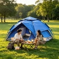 thumbnail image 3 of Camping Tents 4 Person Instant Pop Up Tent for Camping Waterproof Cabin Tents for Camp Easy Set up 2 in 1 Family Dome Tent with Rainfly Sun Shelter for Hiking & Traveling & Beach, 3 of 10
