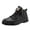 Black, variant on NOKIO Women's High-Top Skate Shoes Comfortable 𝖫a𝖼e Up Sneakers Non-S𝗅ip Athlet𝗂c Shoes with Side Zipper Detail, Lightweight Casual Walking Shoes for Work Daily Wear