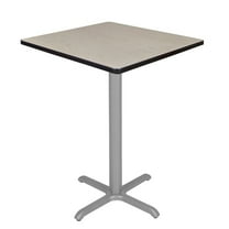 Regency Via Cafe High 30" Square X-Base Table- Maple/Grey