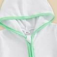 thumbnail image 4 of JDEFEG Little Boys Swimwear Summer Swim Cover up Towel Zipper Hooded Tops Seersucker T Shirt Shorts Set Baby Boy Girl Beachwear Bathing Suit Coverup Swimsuits Green 2-3 Years, 4 of 6