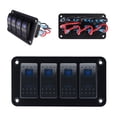 thumbnail image 5 of Geloo 4 Gang Rocker Switch Panel Waterproof Marine Switch Pre-Wired On/Off Switch for 12V/24V Automotive Car Truck Boat RV, 5 of 7