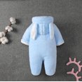 thumbnail image 6 of Fesfesfes Toddler Neutral Baby Bodysuit Boys Girls Color Plush Cute Rabbit Ears Winter Thick Keep Warm Jumpsuit Romper On Sale, 6 of 8