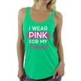 thumbnail image 1 of Awkward Styles Breast Cancer T-Shirt I Wear Pink For My Friend Racerback Tank Tops, 1 of 4