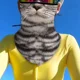 thumbnail image 5 of Bandana Bufanda Cara Cubierta Con Oreja Colgante Gatito, 5 of 8