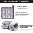 thumbnail image 7 of Bichon Dog Purple Florals Kitchen Oven Mitt and Pot Holder Sets 4 Pcs for Baking, Cooking and Grilling, Heat Resistant Up To 392 °F, 7 of 7