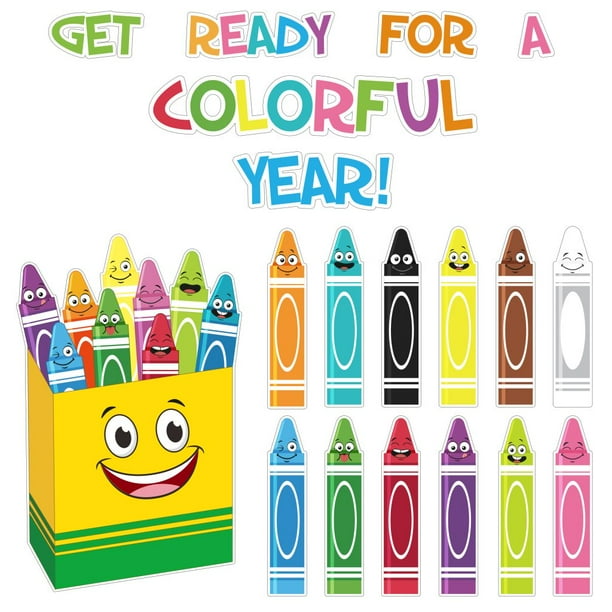 Crayon Cut-Outs Crayon Back to School Name Tag Classroom Bulletin Board ...