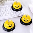 thumbnail image 5 of 3 Pieces Desk Bell for Service, Smile Face Call Bell, Desk Bell 3 Inch Diameter, Call Bells with Metal Anti-Rust Construction,Front Desk Bell for Hotel, Restaurant, Office, Schools (Yellow), 5 of 5