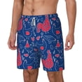 thumbnail image 2 of Balery Chicken and Rooster Mens Swim Trunks Swim Shorts for Men Quick Dry Inseam Beach Shorts with Compression Liner Pocket-XX-Large, 2 of 9