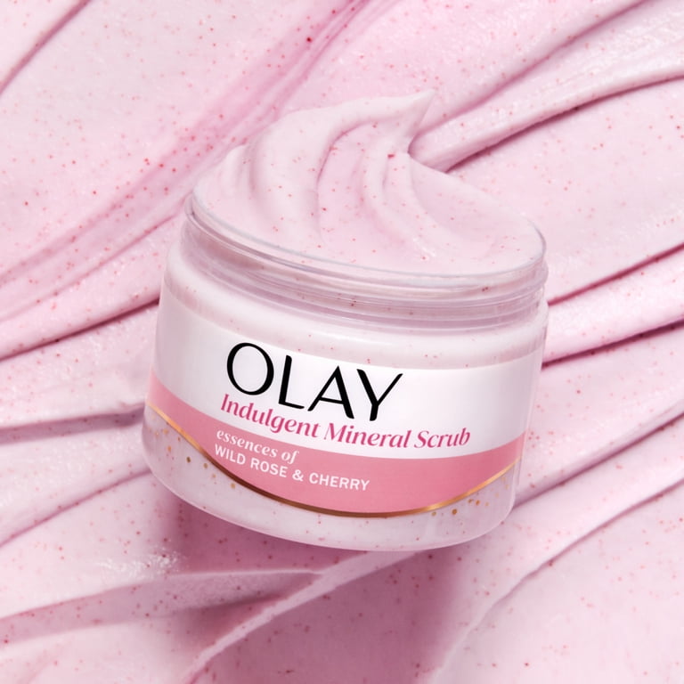 Olay Indulgent Mineral Scrub, Wild Rose & Cherry, 11 oz photo 5