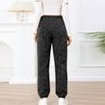 thumbnail image 4 of Ladies Plush Warm Thermal Pants Lace-up High Waist Jogger Trousers Pockets Fluffy Fleece Sweatpants Pajama Bottoms (Small, Black), 4 of 6