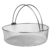 Air Fryer Mesh Basket 21cm Stainless Steel with Folding Handle for INSTANT 6QT 8QT and Larger Air Fryers