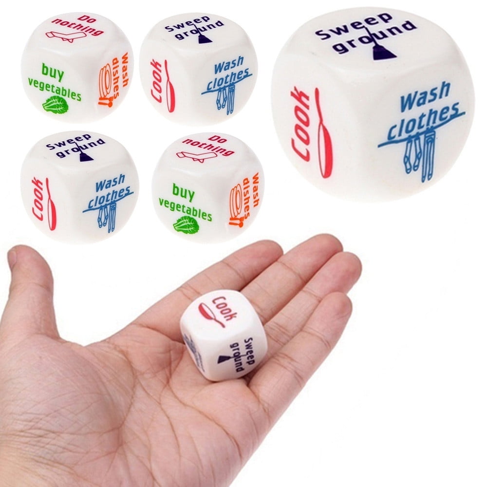 5Pcs Funny Home Dice Couples Families Housework Distribution Dice Fun