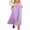 Purple, variant on BUIGTTKLOP Maxi Skirt for Women Drawstring Elastic High Waisted Casual Flowy Summer Long Skirts with Pockets
