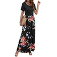 thumbnail image 4 of OutfitShow Women Summer Dress Short Sleeve Casual Long Dress Loose Maxi Dresses with Pockets, 4 of 6