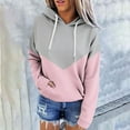 thumbnail image 2 of Sexlip Women's Striped Plaid Hoodies Oversized Long Sleeve Sweatshirts Gradient Print Pullover Fall Winter Casual Streetwear Pink M, 2 of 5
