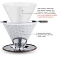 thumbnail image 3 of Filtro de café permanente de acero inoxidable, filtro de café sin papel para hacer café manual, gotero de café reutilizable con doble malla de acero inoxidable y mango de silicona oso de fresa Electrónica, 3 of 5