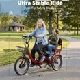 thumbnail image 3 of NOMIGO Two-Seat Electric Tricycle for Adults, Foldable 3 Wheel E-Bike for Errands with Rear Seat, Large Baskets and 48V Battery, 3 of 9