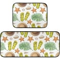 thumbnail image 7 of SKYSONIC Summer Holiday Kitchen Rugs Set of 2, Palm Starsfish Flipflop Floor Runner Area Rug Washable Carpet Mat Perfect for Living Room Bedroom Entryway, 7 of 7
