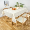 thumbnail image 4 of Ray Star 100% Waterproof PVC Tablecloth 60x84in Beige, Vinyl Table Cloth Cover Oil Proof Spill Proof Wipeable Table Cloths for Indoor and Outdoor Use, 4 of 6