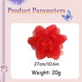 thumbnail image 6 of 10" Exaggerated Big Rose Flower Brooches and Pins for Women Dainty Large Organza Satin Fabric Floral Brooch Pin Lightweight Fashion Collar Dress Accessories Jewelry for Prom Masquerade Banquet, 6 of 12