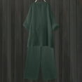 thumbnail image 4 of Two Piece Sets for Women Summer Plus Size Fashion Two Piece Solid Color Cotton And Linen Loose Casual Suit, 4 of 9
