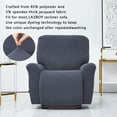thumbnail image 3 of Stretch Recliner Chair Slipcover Elastic Full Coverage Solid Color Sofa Cover Replacement for LAZBOY, Carbon Grey, 3 of 9
