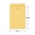 thumbnail image 2 of Staples Brown Kraft Clasp 7 1/2" x 10 1/2" Envelopes 100/Box (233577/19268), 2 of 4