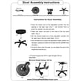 thumbnail image 3 of adjustable rolling pneumatic stool for massage tables, examination tables, and physician's office by therabuilt (black), 3 of 3