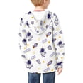 thumbnail image 6 of Xoenoiee Space Rocket Astronaut Print Casual Hooded Jacket for Teen Girls Boys Zip Up Hoodie Long Sleeve Sweatshirt with Pocket Kids Youth Fall Outerwear Outfits for 8-10 Years Kids, 6 of 7