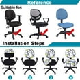 thumbnail image 3 of Chair Covers Stretch Jacquard Home Office Computer Chair Seat Covers Swivel Chair Seat Covers Durable Anti-dust Desk Rotating Lift Chair Slipcover Armchair Protector Decoration (Chair Cover Only), 3 of 7