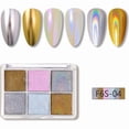 thumbnail image 1 of Six Color Aurora Powder For Nail Glitter Nail Polish Powder 4g D6l8, 1 of 8