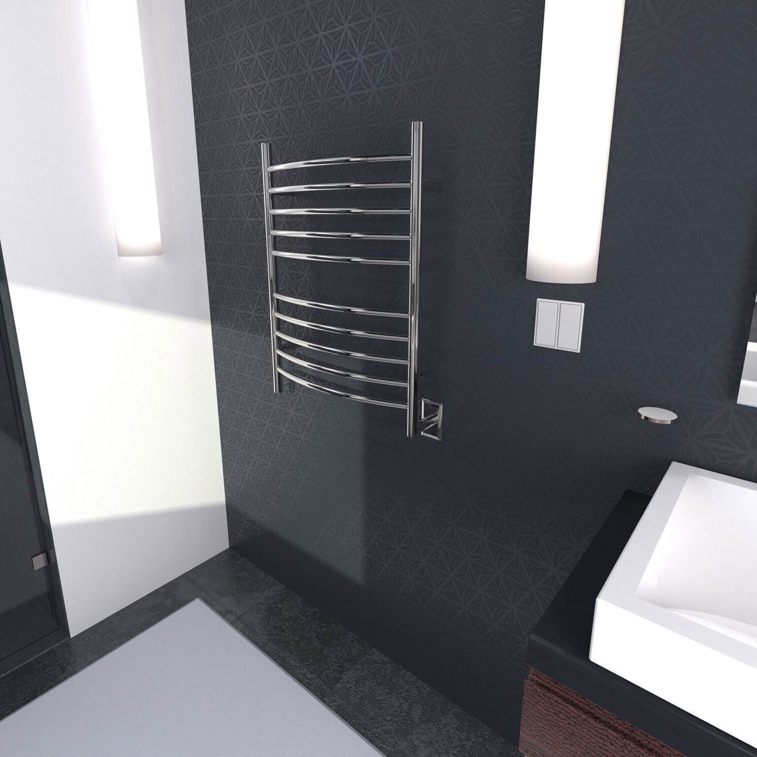 Amba Radiant Hardwired Curved 10 Bar Electric Bathroom Towel Warmer,  Polished | Walmart Canada