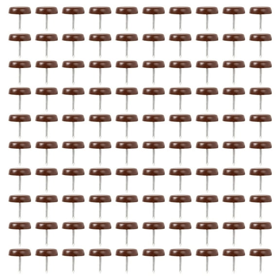 100 PCS Chair Table Furniture Leg Bottom Feet Plastic Pads Glides Skid Nail Wood Floor Protector Noise